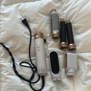 White and Gold Hair Styling Tool Set